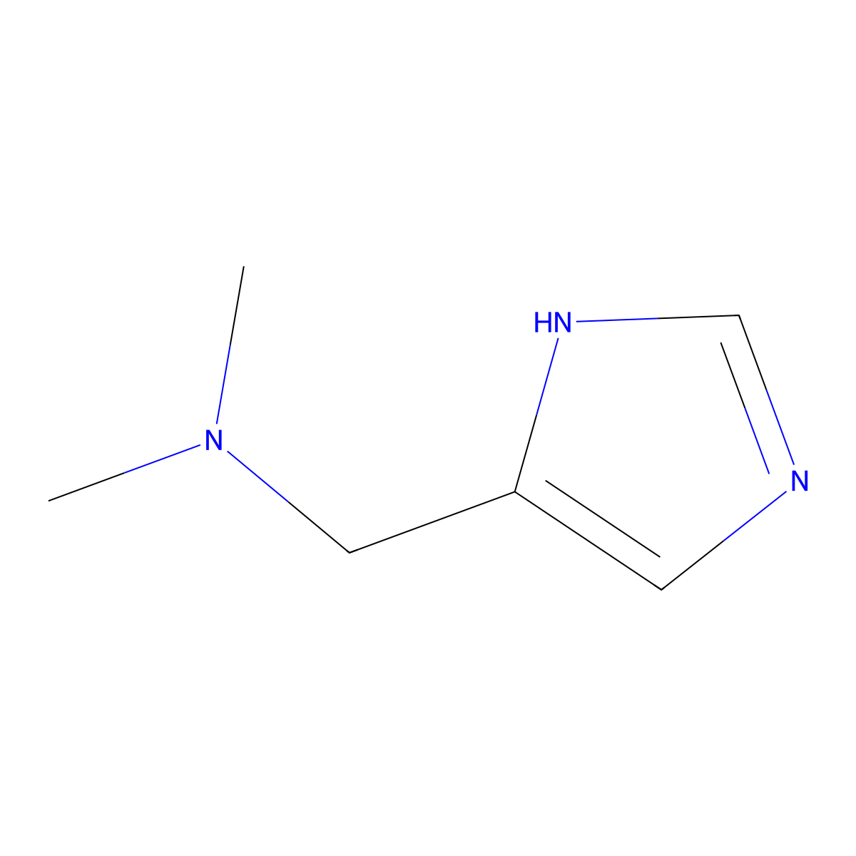 1-(4-Imidazolyl)-N,N-dimethylmethanamine molecular structure, CAS 104926-40-1