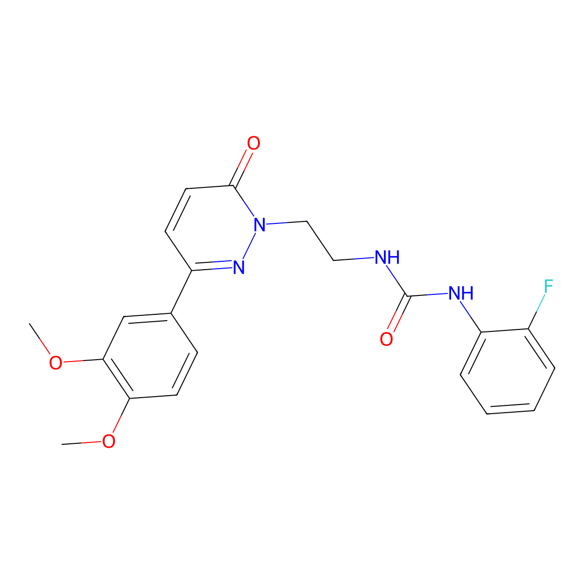 1-(2-(3-(3,4-dimethoxyphenyl)-6-oxopyridazin-1(6H)-yl)ethyl)-3-(2-fluorophenyl)urea molecular structure, CAS 1049269-62-6
