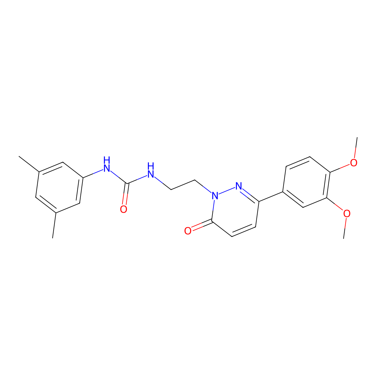 1-(2-(3-(3,4-dimethoxyphenyl)-6-oxopyridazin-1(6H)-yl)ethyl)-3-(3,5-dimethylphenyl)urea molecular structure, CAS 1049270-17-8