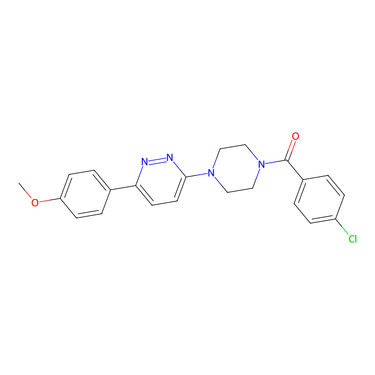 3-[4-(4-Chlorobenzoyl)piperazin-1-yl]-6-(4-methoxyphenyl)pyridazine molecular structure, CAS 1049274-09-0