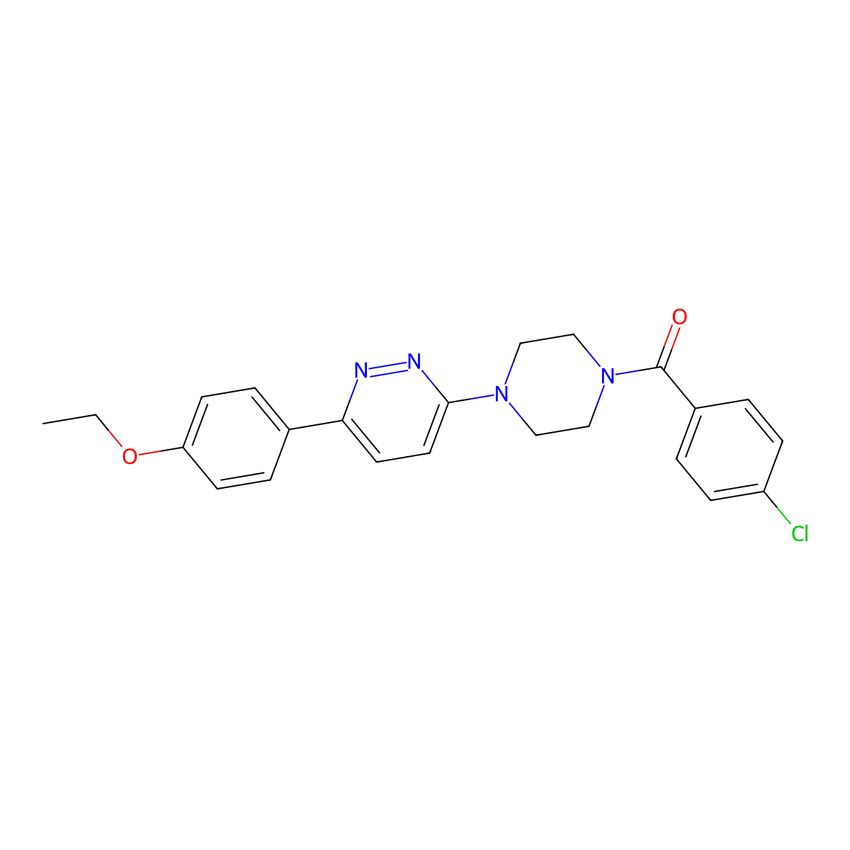 3-[4-(4-Chlorobenzoyl)piperazin-1-yl]-6-(4-ethoxyphenyl)pyridazine molecular structure, CAS 1049287-84-4