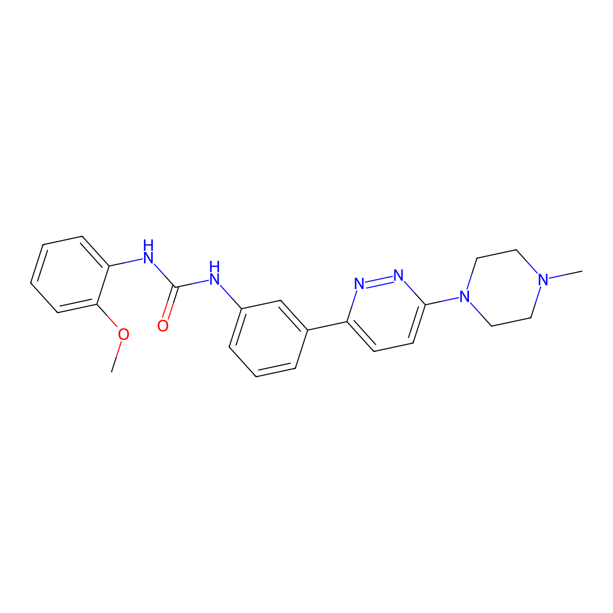 1-(2-Methoxyphenyl)-3-(3-(6-(4-methylpiperazin-1-yl)pyridazin-3-yl)phenyl)urea molecular structure, CAS 1049288-77-8