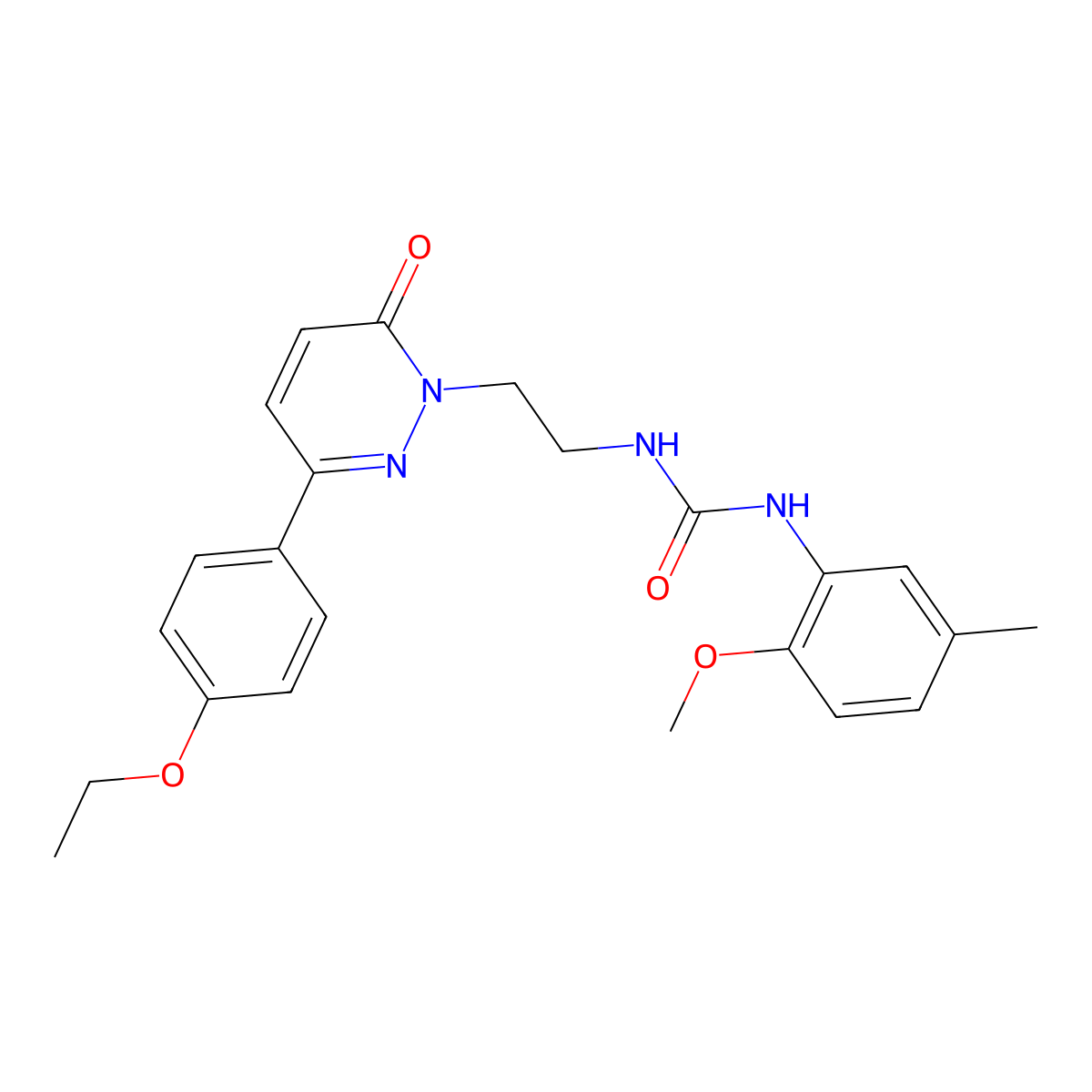 1-(2-(3-(4-ethoxyphenyl)-6-oxopyridazin-1(6H)-yl)ethyl)-3-(2-methoxy-5-methylphenyl)urea molecular structure, CAS 1049291-31-7