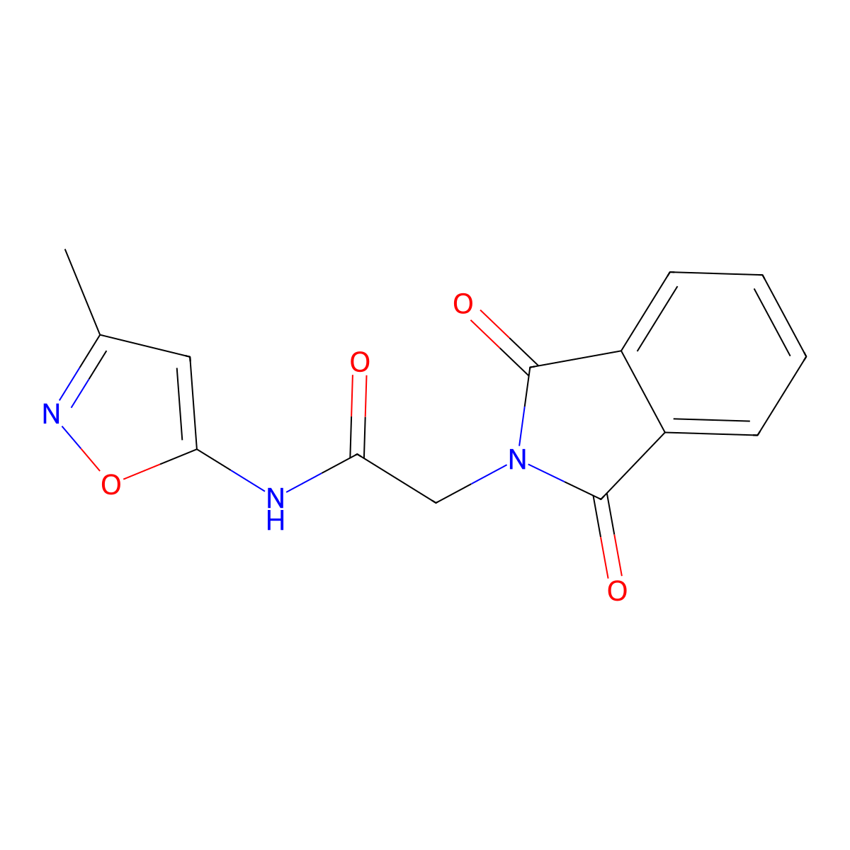 2-(1,3-dioxoisoindolin-2-yl)-N-(3-methylisoxazol-5-yl)acetamide molecular structure, CAS 1049291-84-0