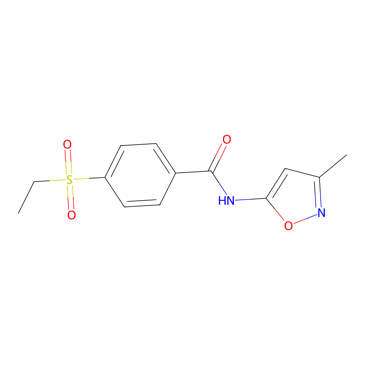 4-(ethanesulfonyl)-N-(3-methyl-1,2-oxazol-5-yl)benzamide molecular structure, CAS 1049292-78-5