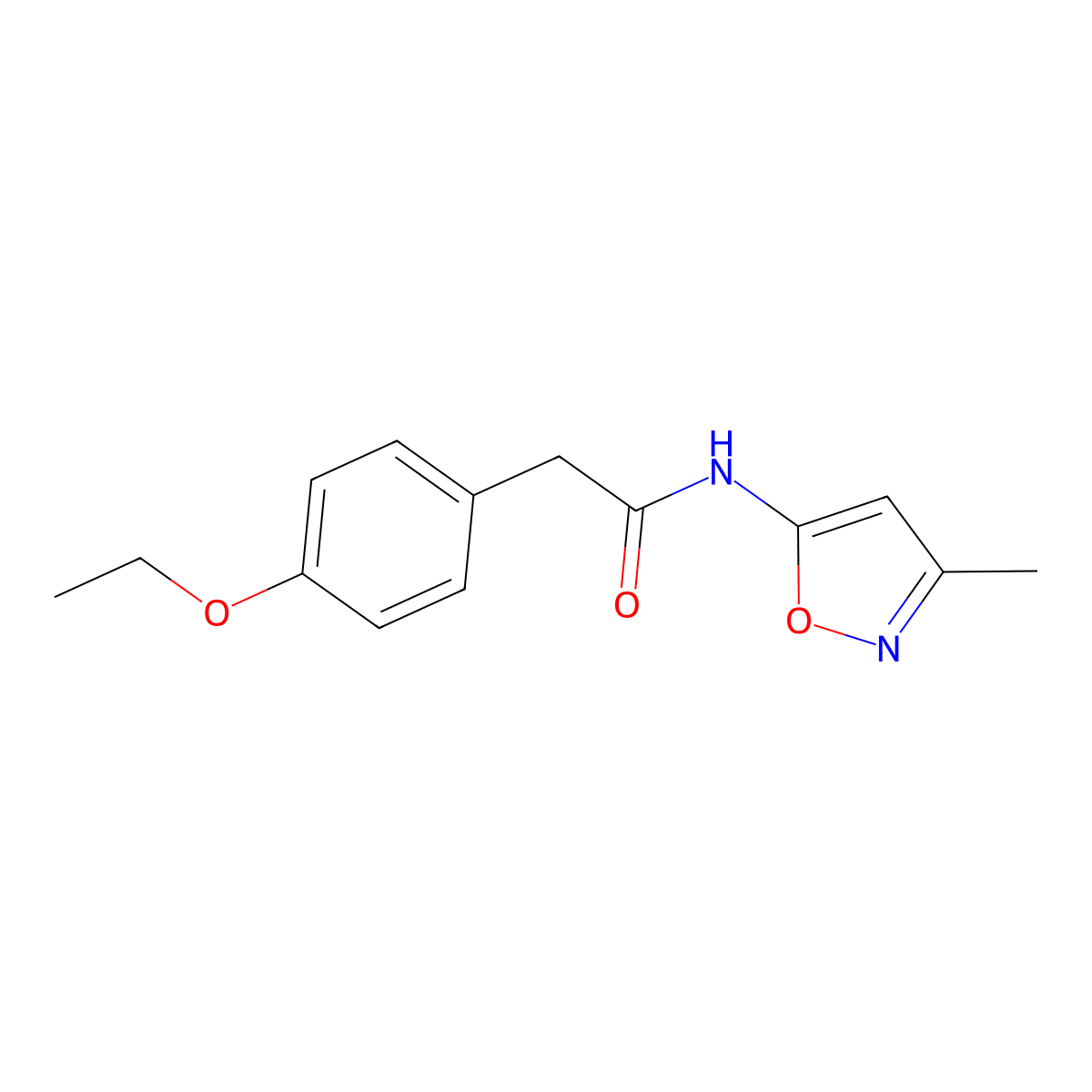 2-(4-ethoxyphenyl)-N-(3-methylisoxazol-5-yl)acetamide molecular structure, CAS 1049293-18-6