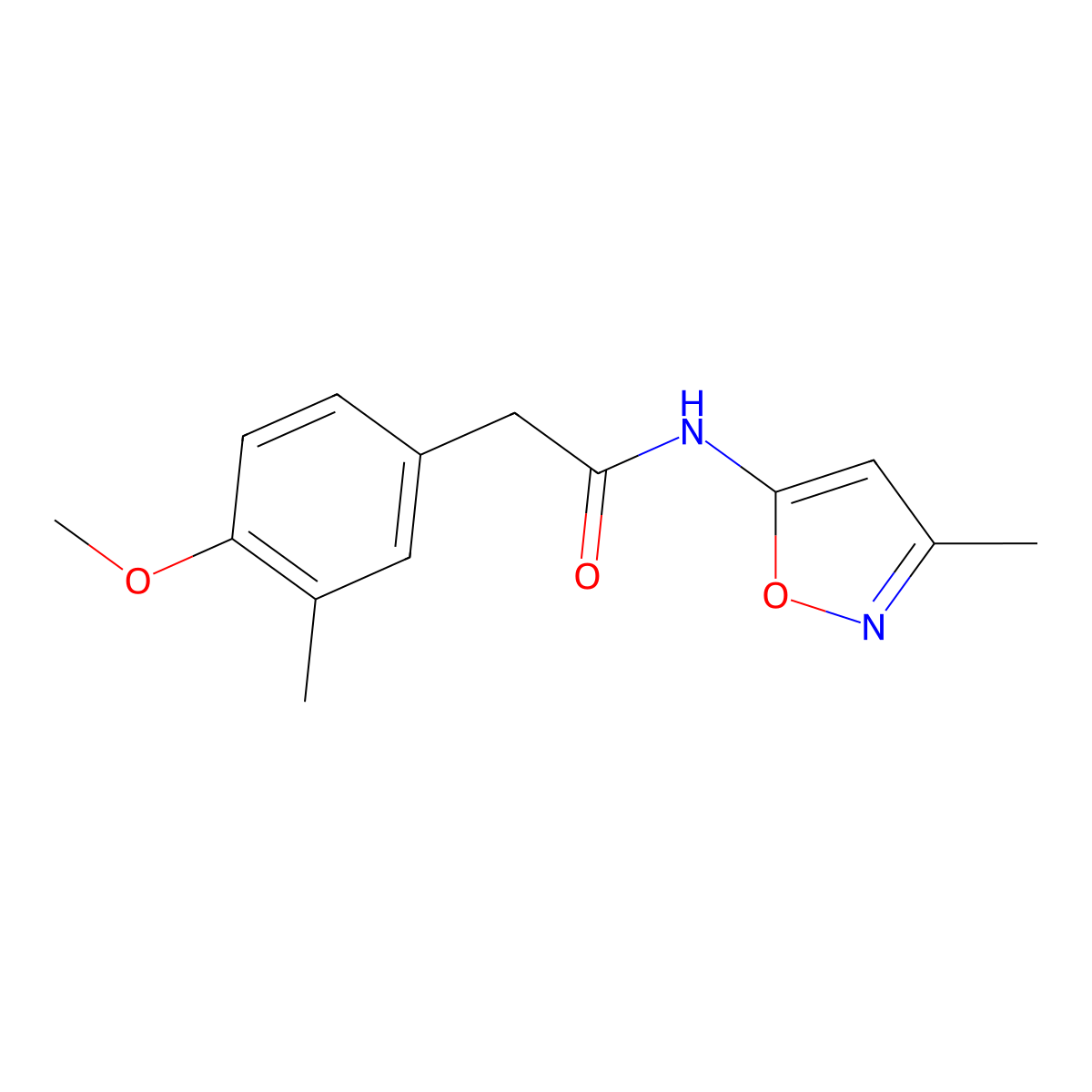 2-(4-methoxy-3-methylphenyl)-N-(3-methylisoxazol-5-yl)acetamide molecular structure, CAS 1049293-42-6