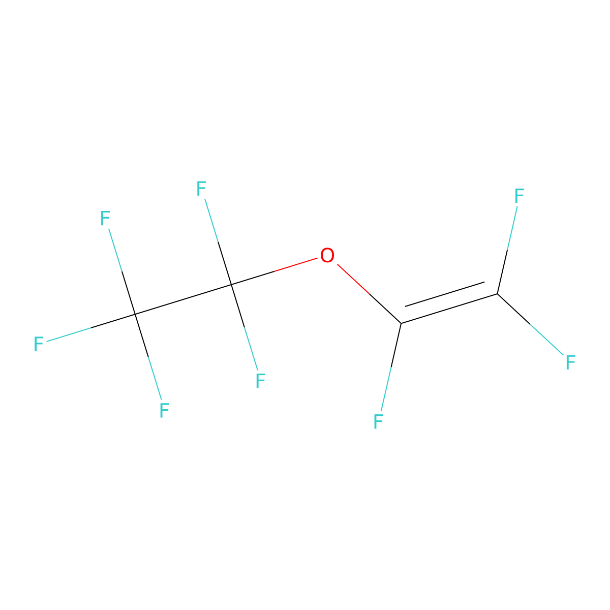 Perfluoroethyl vinyl ether molecular structure, CAS 10493-43-3