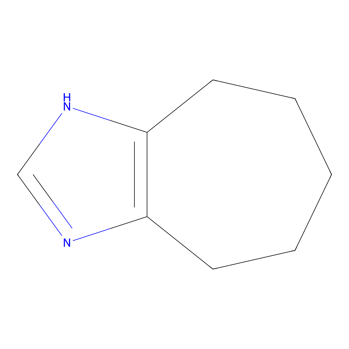 1,4,5,6,7,8-Hexahydrocyclohepta[d]imidazole molecular structure, CAS 10493-90-0
