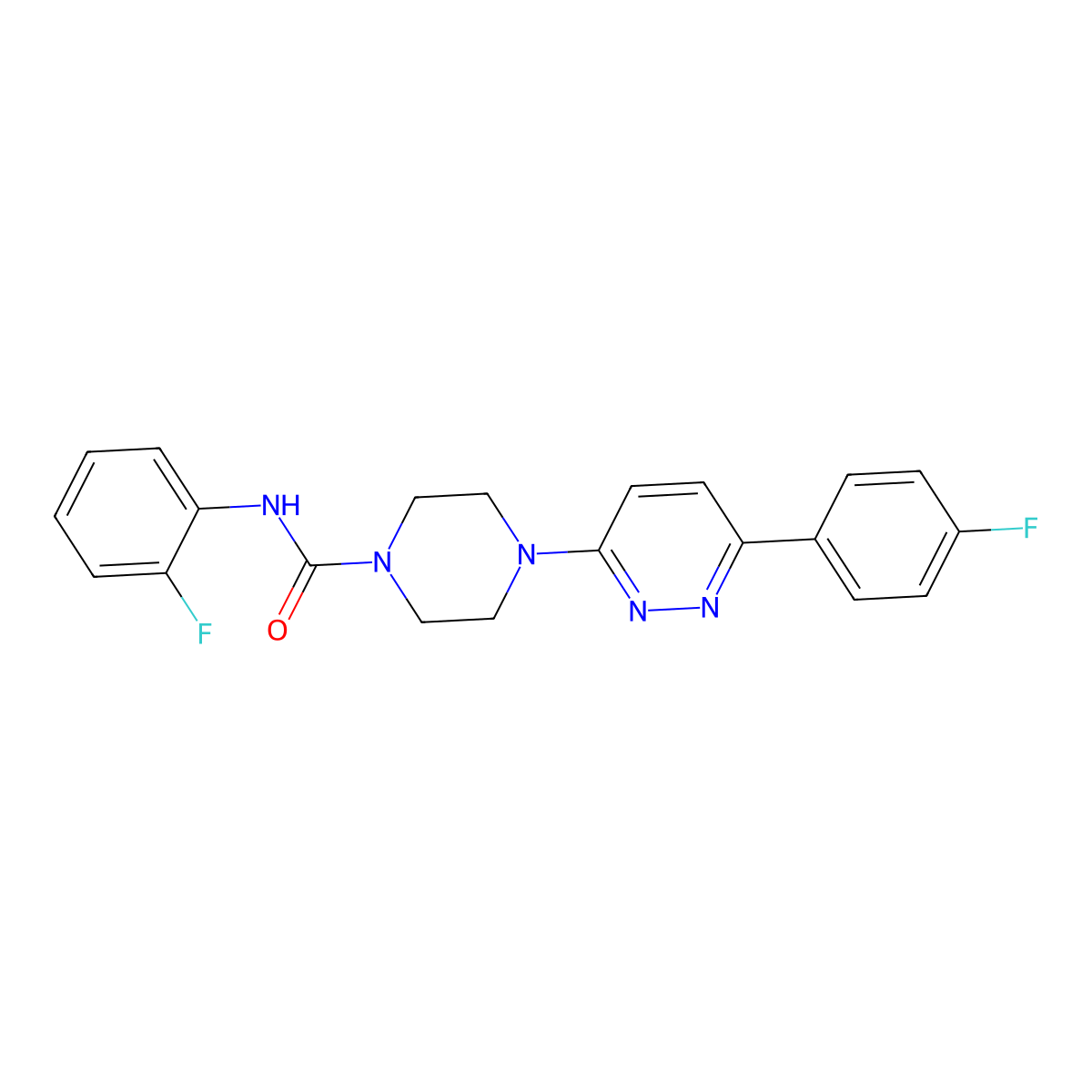N-(2-fluorophenyl)-4-[6-(4-fluorophenyl)pyridazin-3-yl]piperazine-1-carboxamide molecular structure, CAS 1049305-02-3