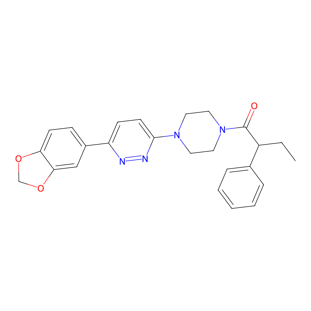 1-(4-(6-(Benzo[d][1,3]dioxol-5-yl)pyridazin-3-yl)piperazin-1-yl)-2-phenylbutan-1-one molecular structure, CAS 1049309-90-1