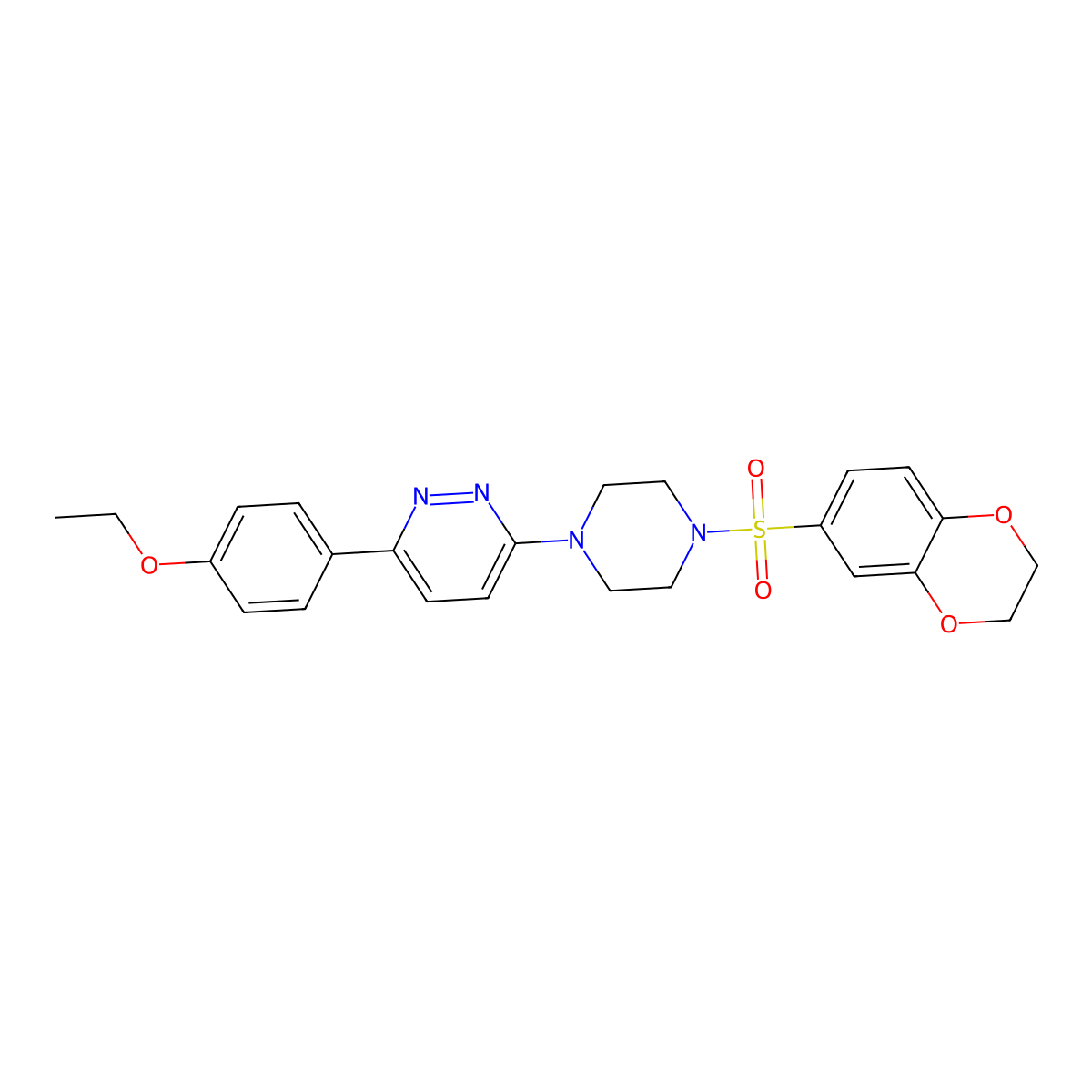 3-(4-((2,3-Dihydrobenzo[b][1,4]dioxin-6-yl)sulfonyl)piperazin-1-yl)-6-(4-ethoxyphenyl)pyridazine molecular structure, CAS 1049315-27-6