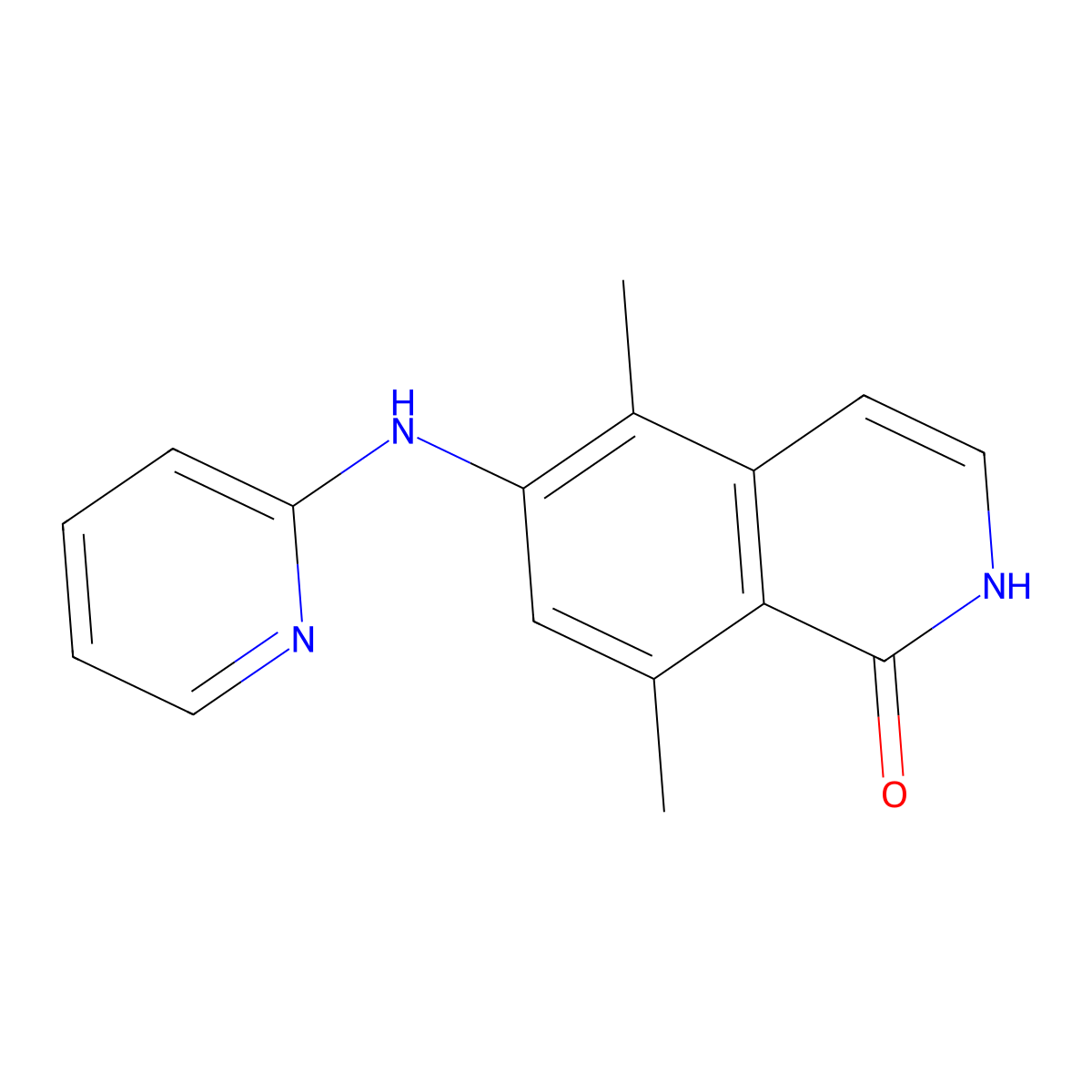 5,8-Dimethyl-6-(pyridin-2-ylamino)isoquinolin-1(2H)-one molecular structure, CAS 1049319-14-3