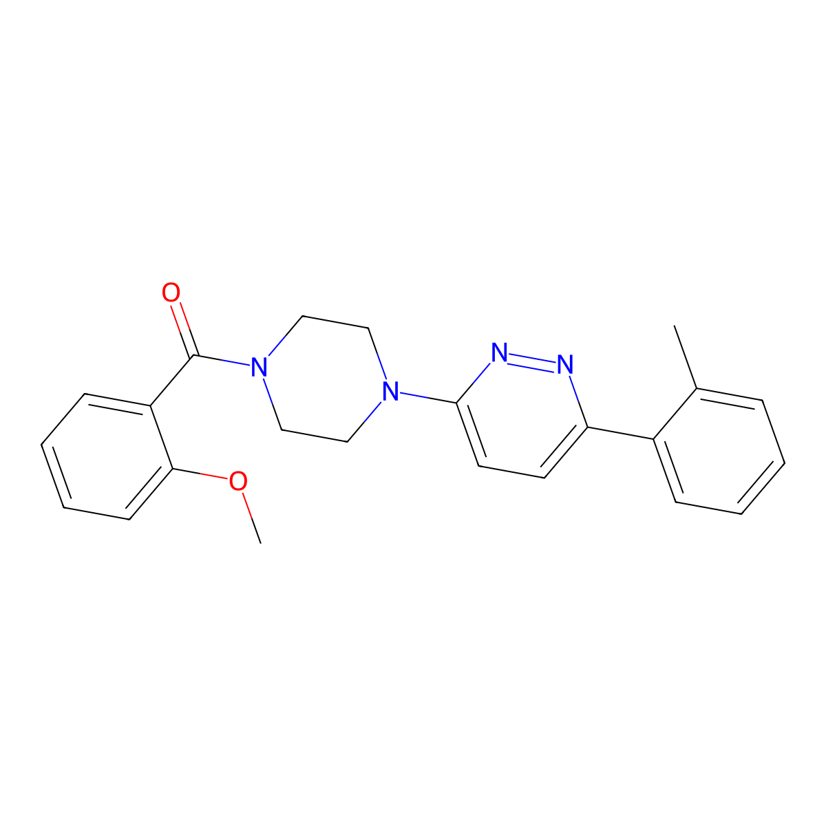 (2-Methoxyphenyl)(4-(6-(o-tolyl)pyridazin-3-yl)piperazin-1-yl)methanone molecular structure, CAS 1049322-20-4