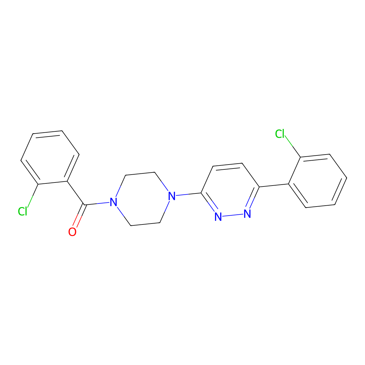 3-[4-(2-Chlorobenzoyl)piperazin-1-yl]-6-(2-chlorophenyl)pyridazine molecular structure, CAS 1049323-33-2