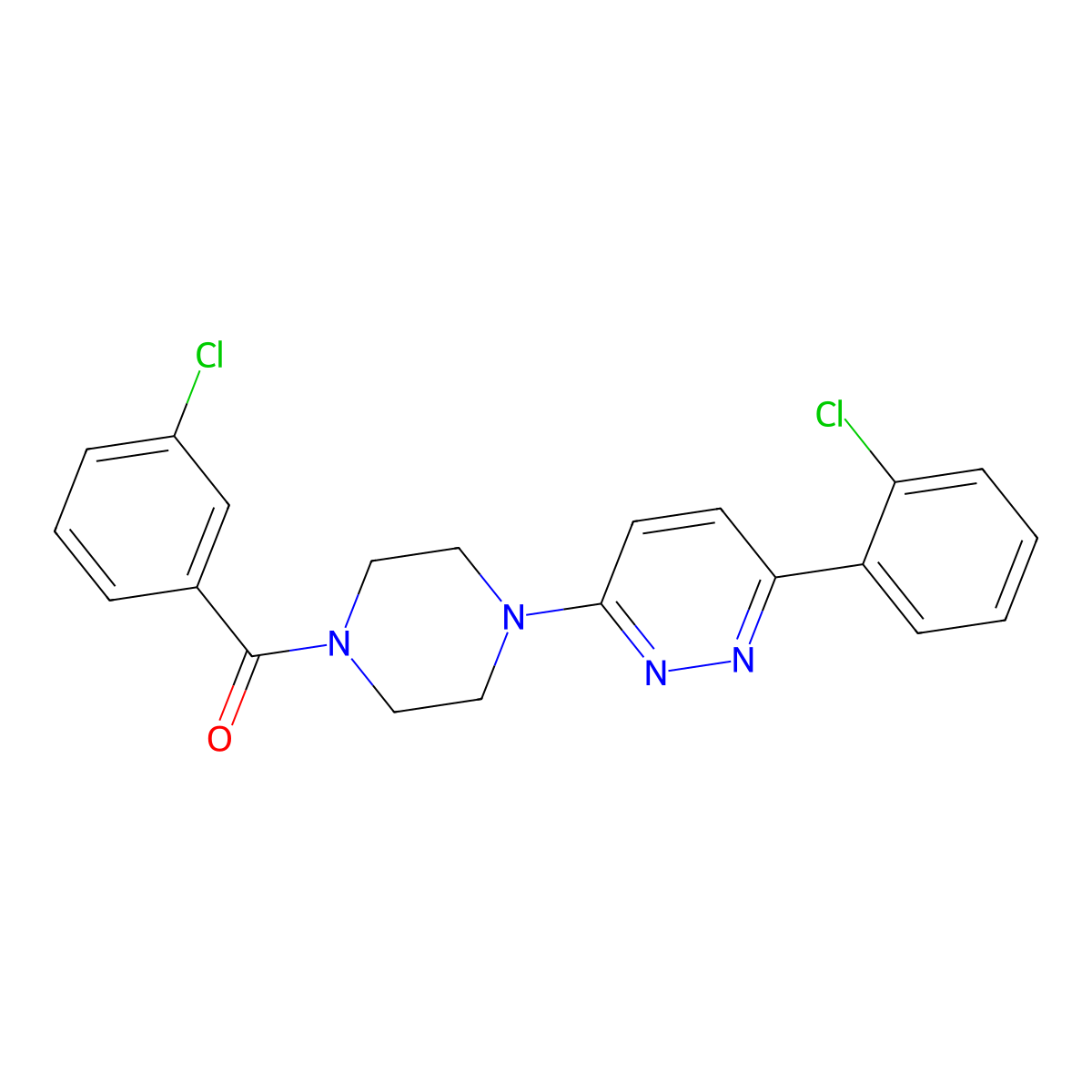 3-[4-(3-Chlorobenzoyl)piperazin-1-yl]-6-(2-chlorophenyl)pyridazine molecular structure, CAS 1049323-49-0