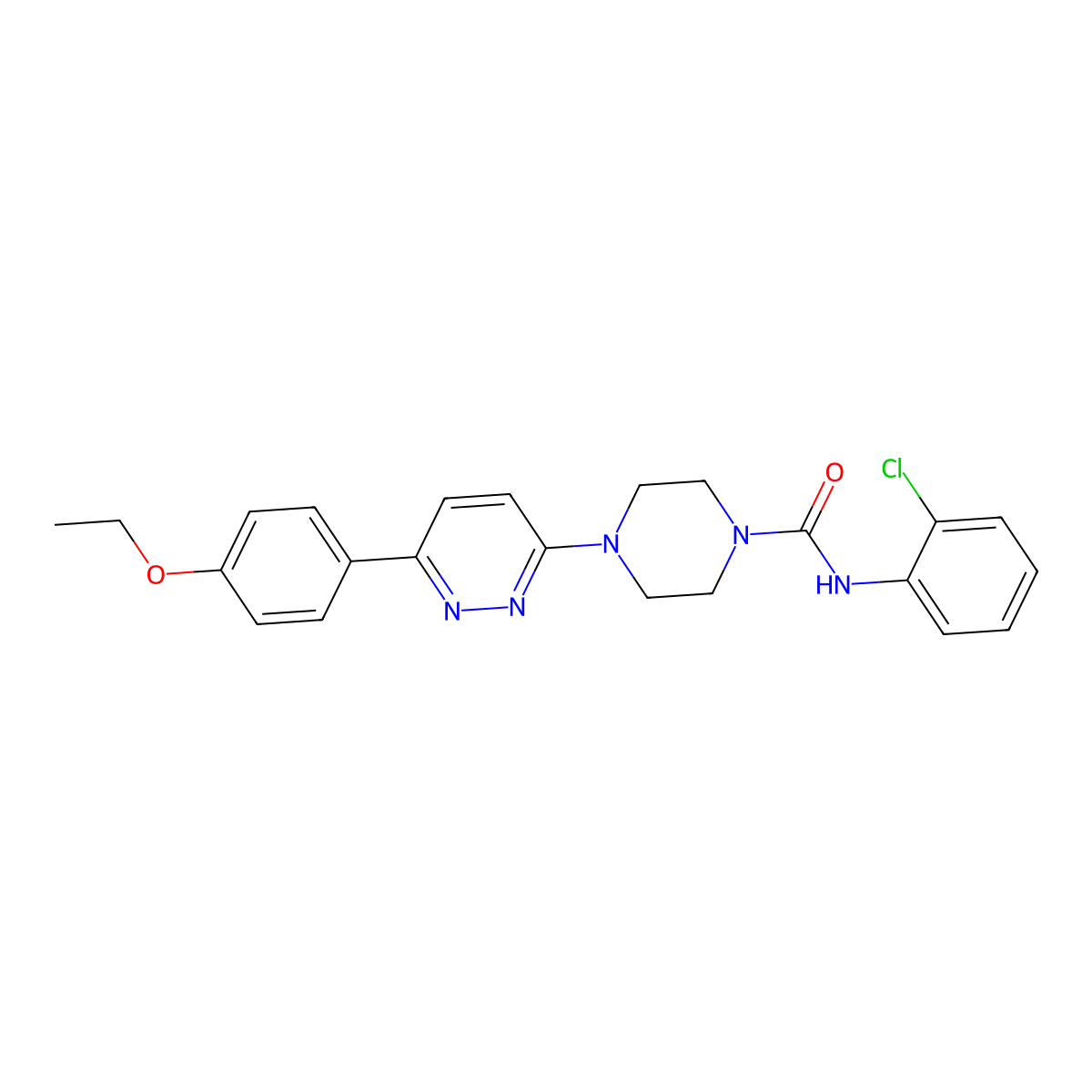 N-(2-chlorophenyl)-4-[6-(4-ethoxyphenyl)pyridazin-3-yl]piperazine-1-carboxamide molecular structure, CAS 1049323-77-4
