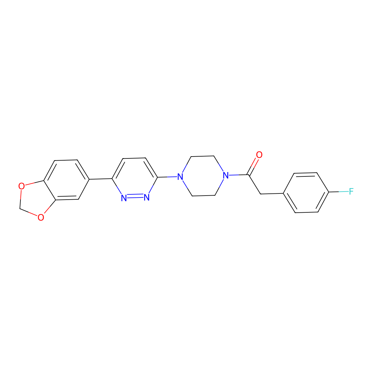 1-(4-(6-(Benzo[d][1,3]dioxol-5-yl)pyridazin-3-yl)piperazin-1-yl)-2-(4-fluorophenyl)ethanone molecular structure, CAS 1049328-69-9