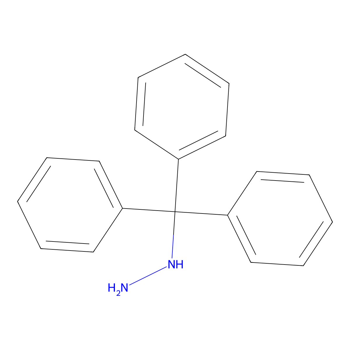 Tritylhydrazine molecular structure, CAS 104933-75-7