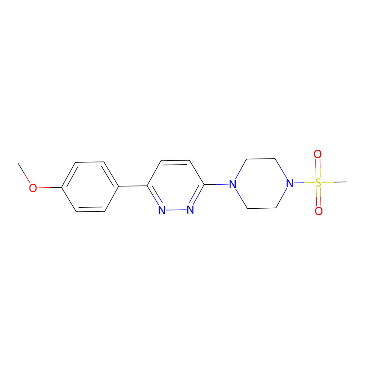 3-(4-Methanesulfonylpiperazin-1-yl)-6-(4-methoxyphenyl)pyridazine molecular structure, CAS 1049335-21-8