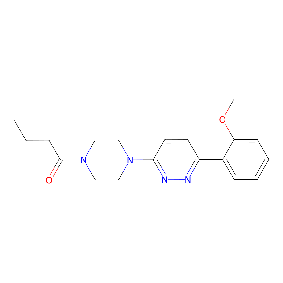 1-{4-[6-(2-Methoxyphenyl)pyridazin-3-yl]piperazin-1-yl}butan-1-one molecular structure, CAS 1049335-81-0