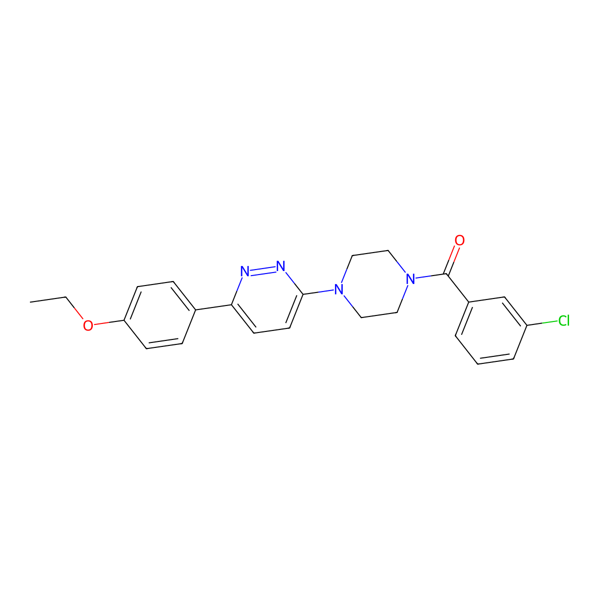 3-[4-(3-Chlorobenzoyl)piperazin-1-yl]-6-(4-ethoxyphenyl)pyridazine molecular structure, CAS 1049338-84-2