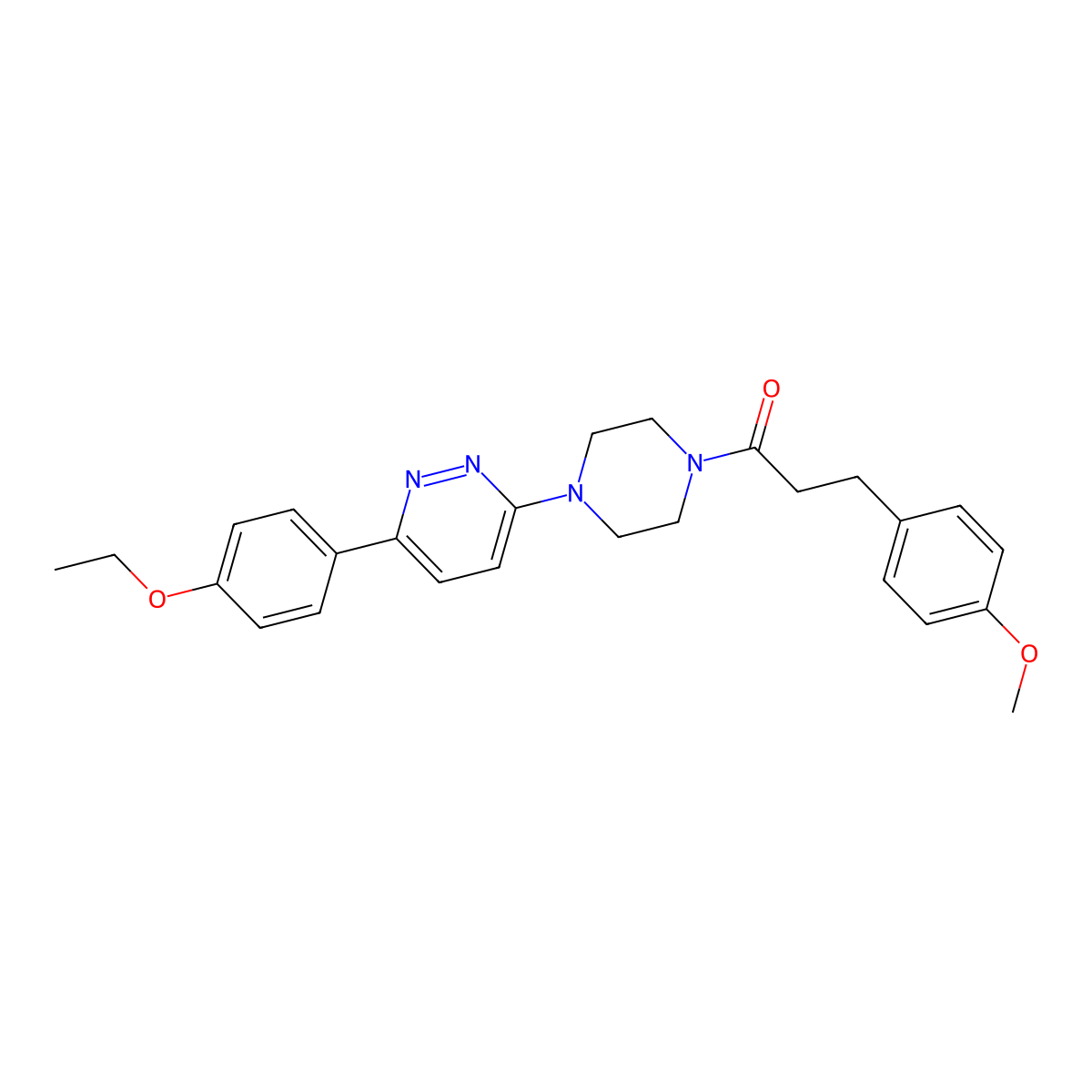 1-{4-[6-(4-Ethoxyphenyl)pyridazin-3-yl]piperazin-1-yl}-3-(4-methoxyphenyl)propan-1-one molecular structure, CAS 1049339-06-1