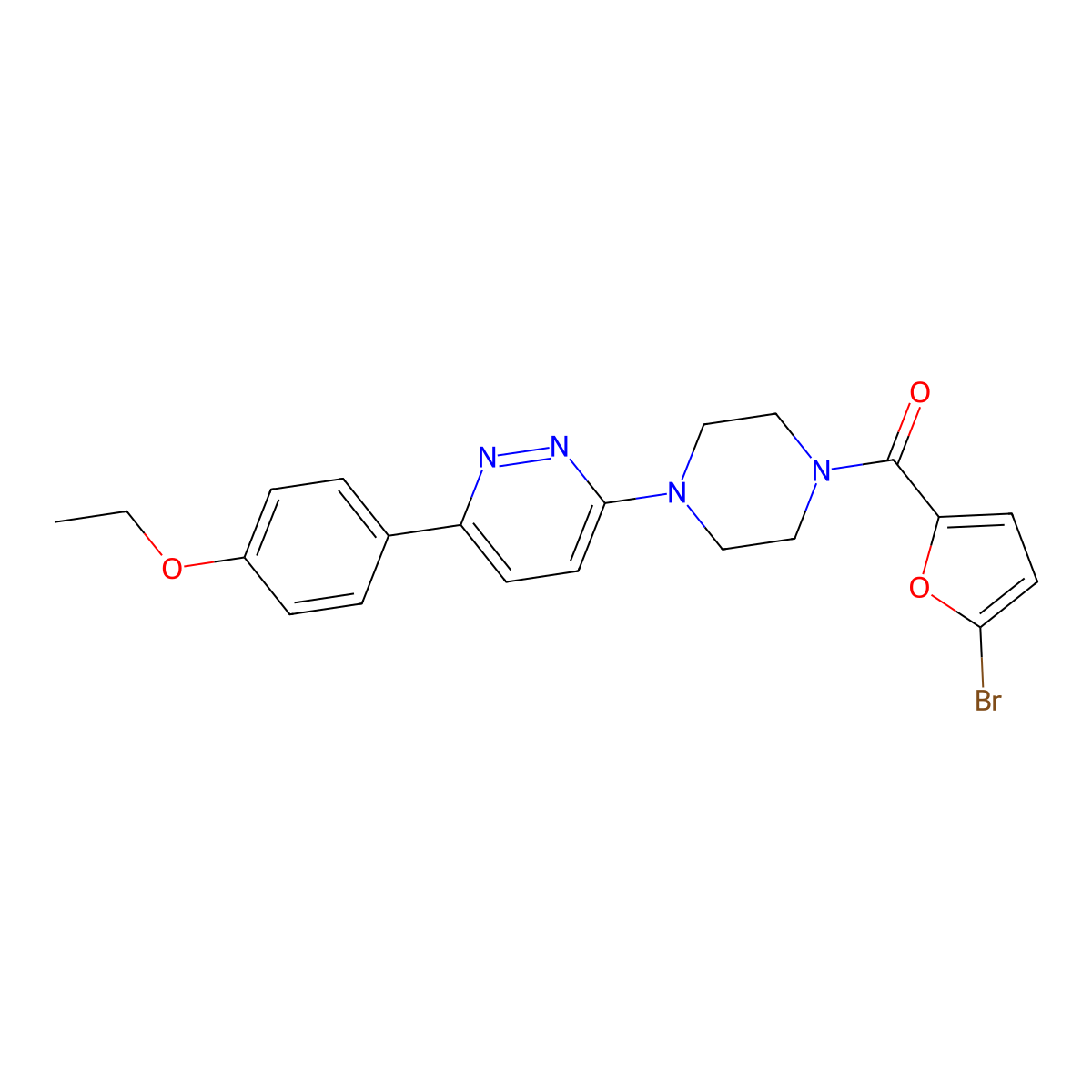 3-[4-(5-Bromofuran-2-carbonyl)piperazin-1-yl]-6-(4-ethoxyphenyl)pyridazine molecular structure, CAS 1049339-22-1