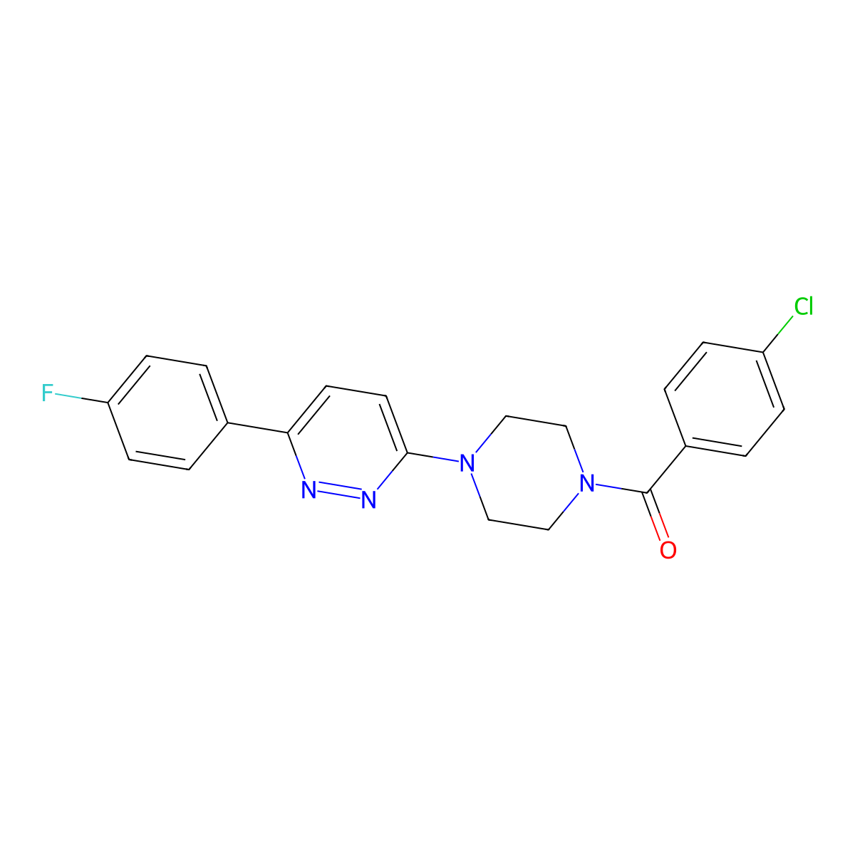 3-[4-(4-Chlorobenzoyl)piperazin-1-yl]-6-(4-fluorophenyl)pyridazine molecular structure, CAS 1049339-84-5