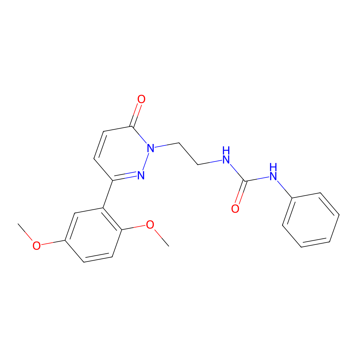 3-{2-[3-(2,5-Dimethoxyphenyl)-6-oxo-1,6-dihydropyridazin-1-yl]ethyl}-1-phenylurea molecular structure, CAS 1049340-69-3