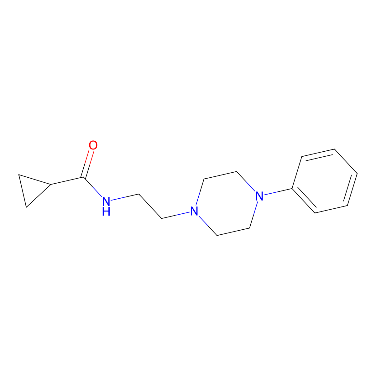 N-[2-(4-phenylpiperazin-1-yl)ethyl]cyclopropanecarboxamide molecular structure, CAS 1049341-82-3