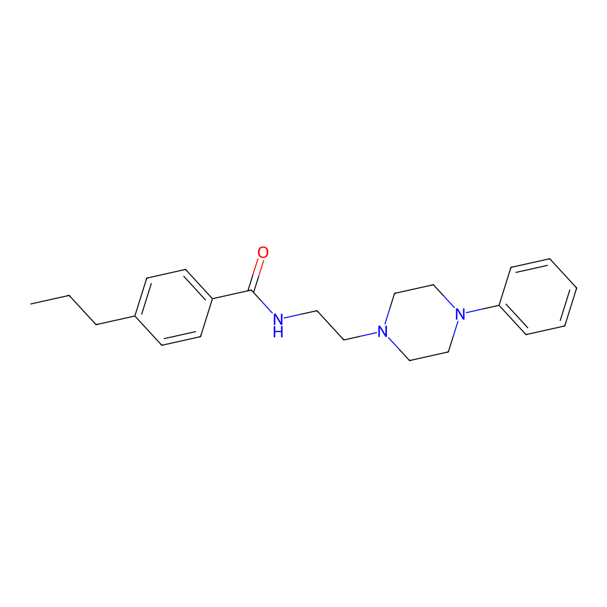N-[2-(4-phenylpiperazin-1-yl)ethyl]-4-propylbenzamide molecular structure, CAS 1049342-08-6