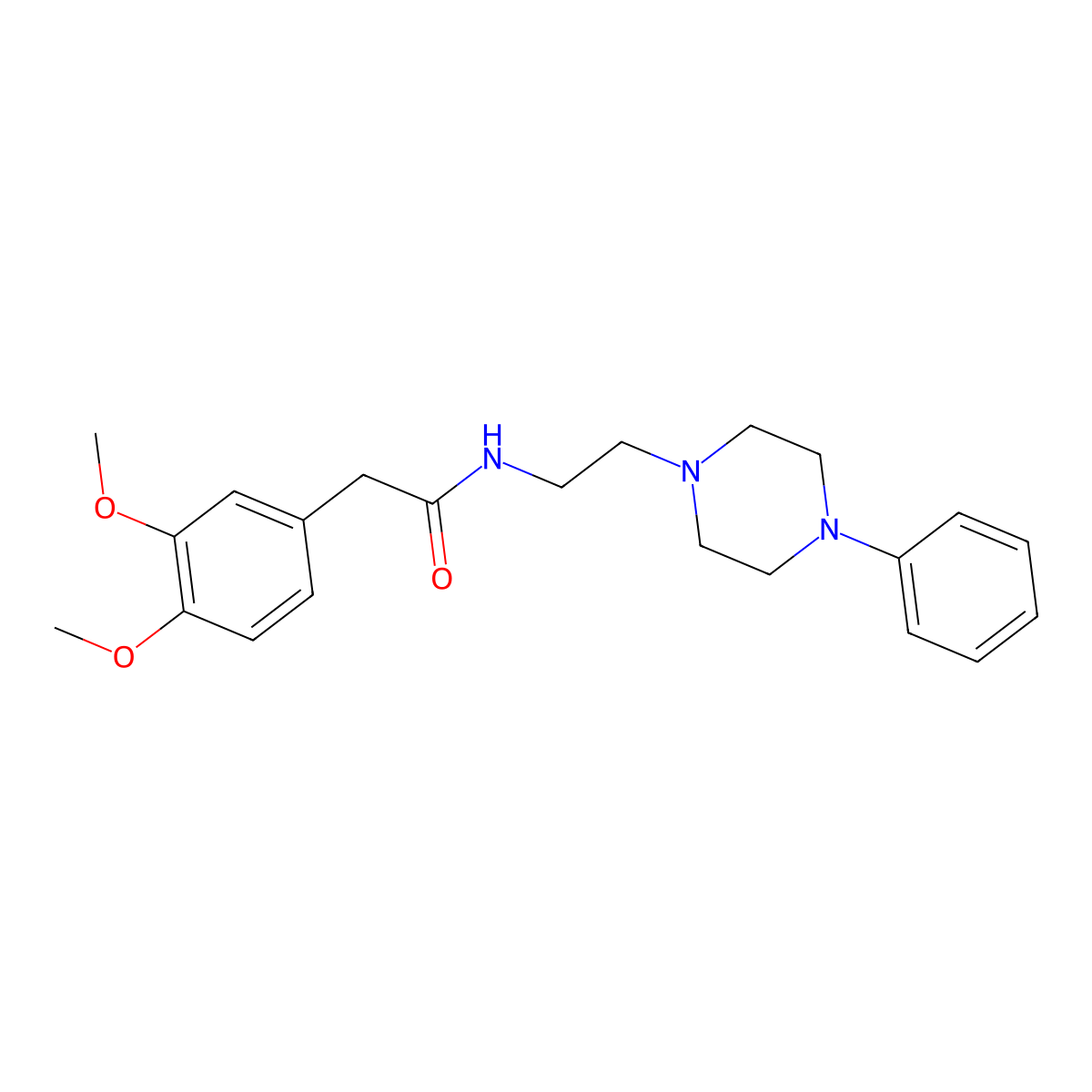 2-(3,4-dimethoxyphenyl)-N-[2-(4-phenylpiperazin-1-yl)ethyl]acetamide molecular structure, CAS 1049342-67-7