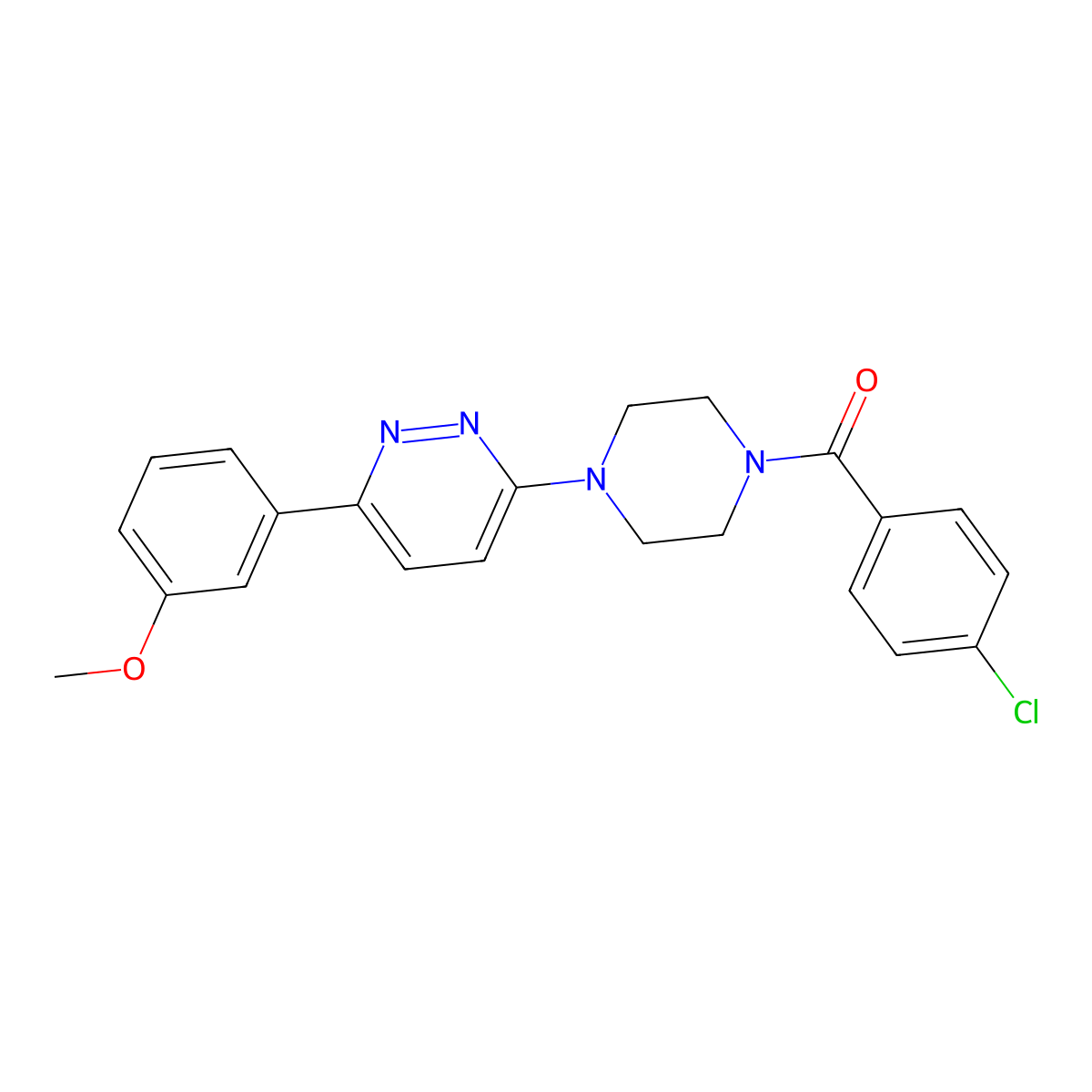 3-[4-(4-Chlorobenzoyl)piperazin-1-yl]-6-(3-methoxyphenyl)pyridazine molecular structure, CAS 1049342-72-4