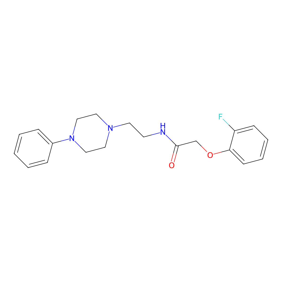 2-(2-fluorophenoxy)-N-[2-(4-phenylpiperazin-1-yl)ethyl]acetamide molecular structure, CAS 1049342-97-3