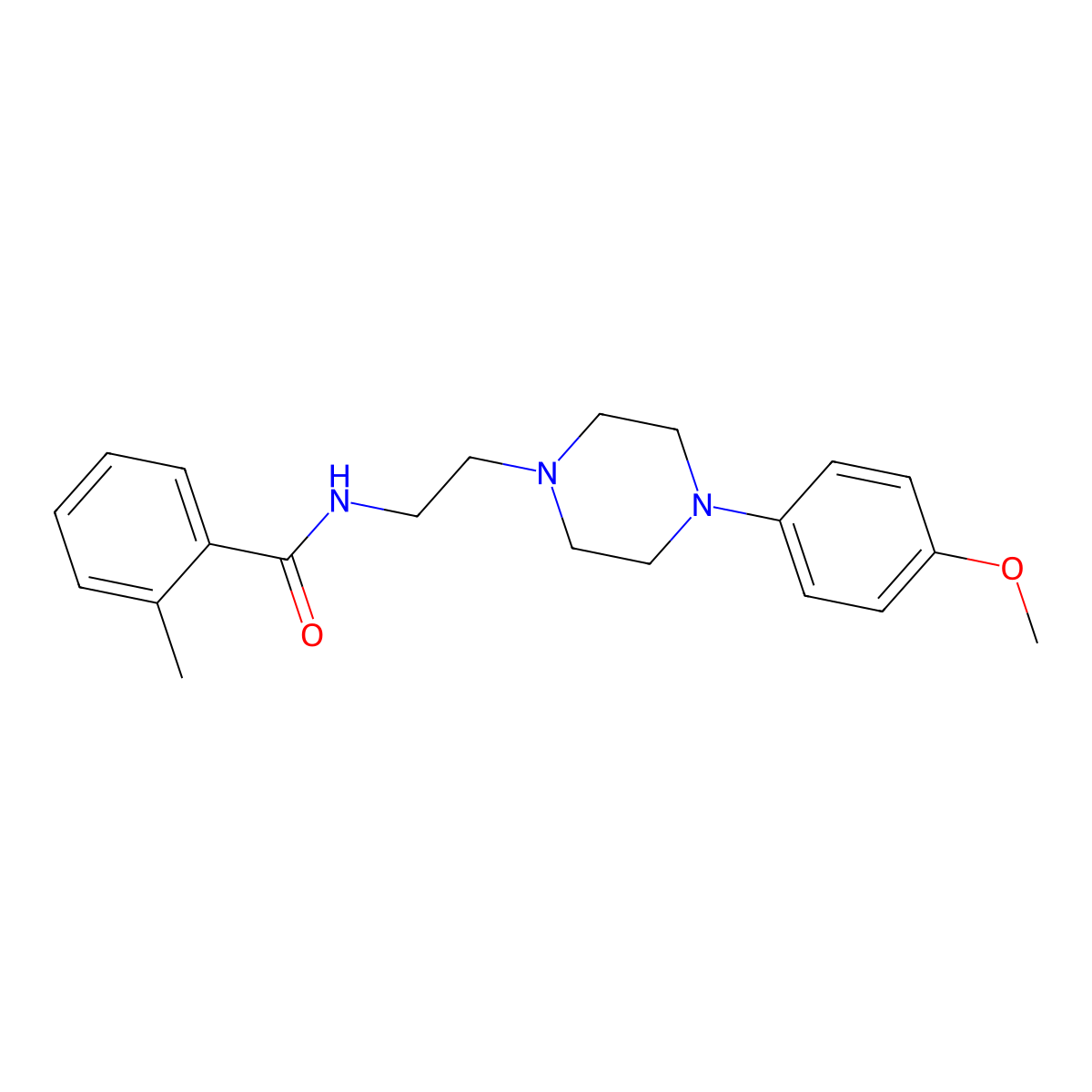 N-(2-(4-(4-methoxyphenyl)piperazin-1-yl)ethyl)-2-methylbenzamide molecular structure, CAS 1049343-25-0
