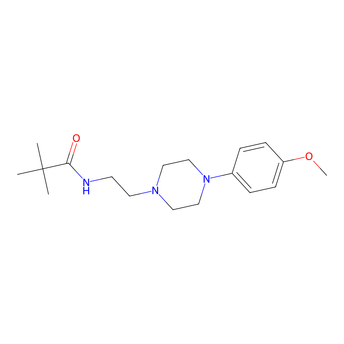 N-(2-(4-(4-methoxyphenyl)piperazin-1-yl)ethyl)pivalamide molecular structure, CAS 1049343-85-2