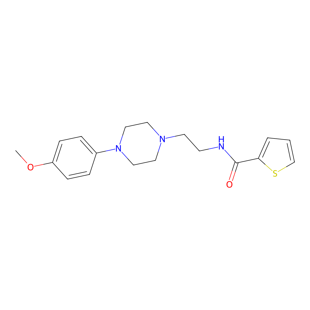 N-(2-(4-(4-methoxyphenyl)piperazin-1-yl)ethyl)thiophene-2-carboxamide molecular structure, CAS 1049344-27-5