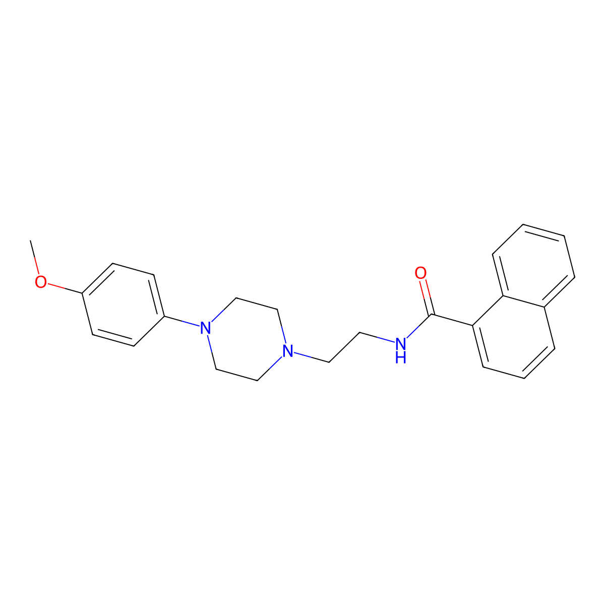 N-(2-(4-(4-methoxyphenyl)piperazin-1-yl)ethyl)-1-naphthamide molecular structure, CAS 1049344-82-2