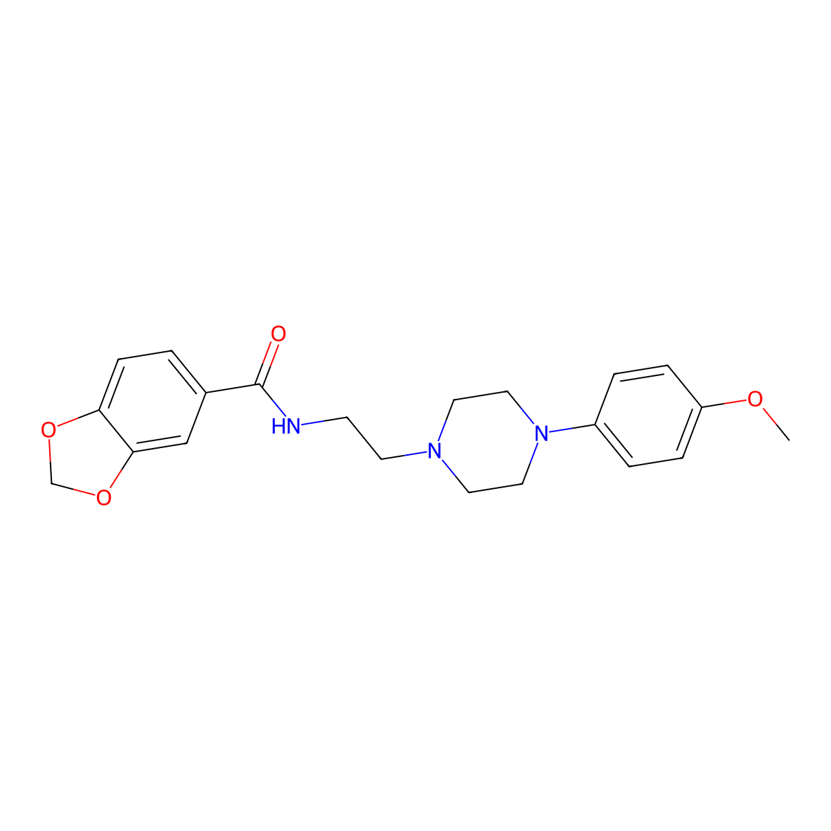 N-(2-(4-(4-methoxyphenyl)piperazin-1-yl)ethyl)benzo[d][1,3]dioxole-5-carboxamide molecular structure, CAS 1049345-03-0