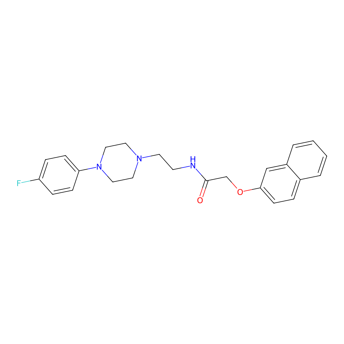 N-{2-[4-(4-fluorophenyl)piperazin-1-yl]ethyl}-2-(naphthalen-2-yloxy)acetamide molecular structure, CAS 1049345-65-4