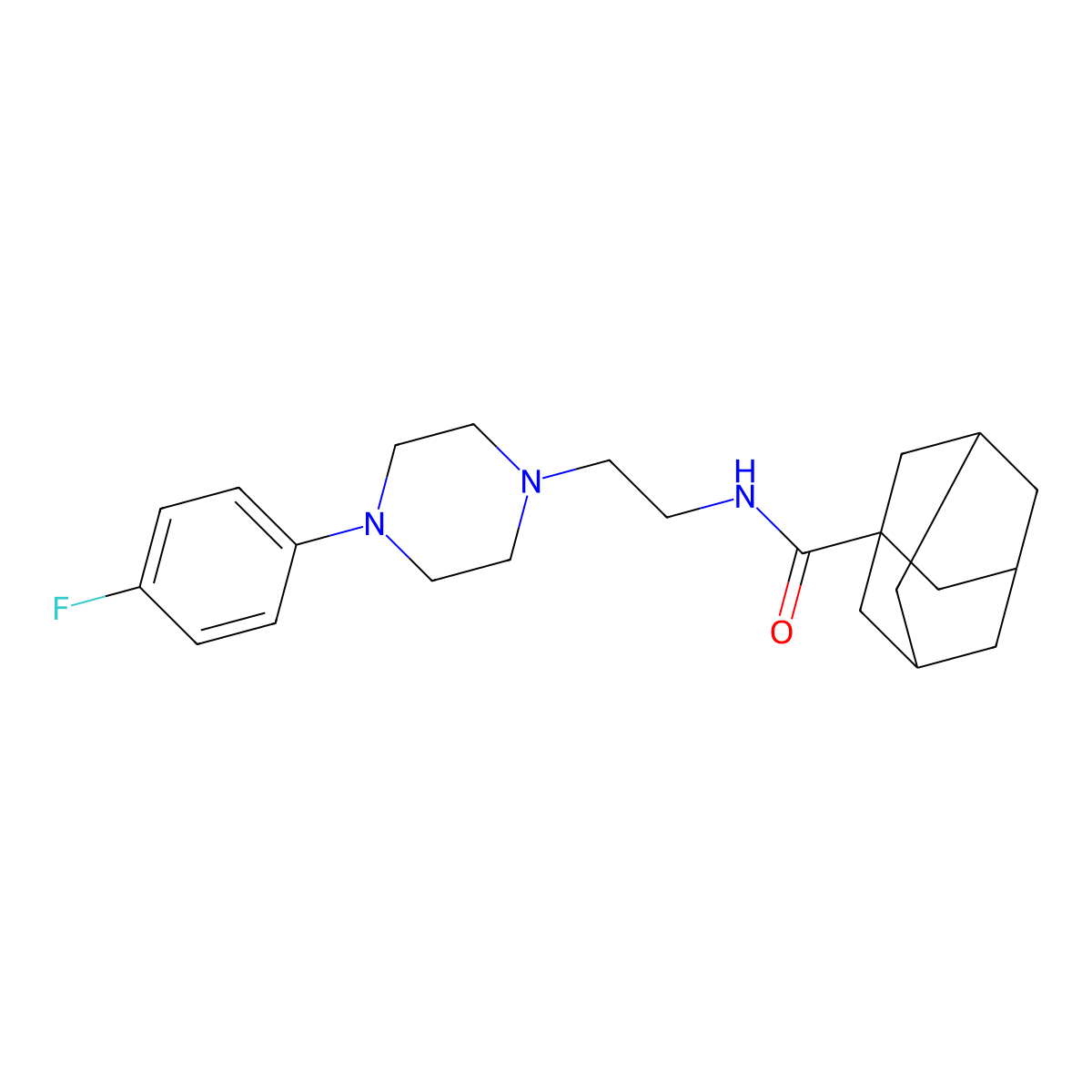 N-{2-[4-(4-fluorophenyl)piperazin-1-yl]ethyl}adamantane-1-carboxamide molecular structure, CAS 1049345-95-0