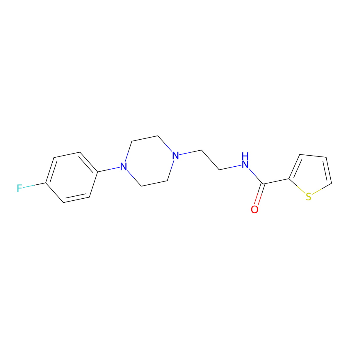 N-(2-(4-(4-fluorophenyl)piperazin-1-yl)ethyl)thiophene-2-carboxamide molecular structure, CAS 1049346-55-5