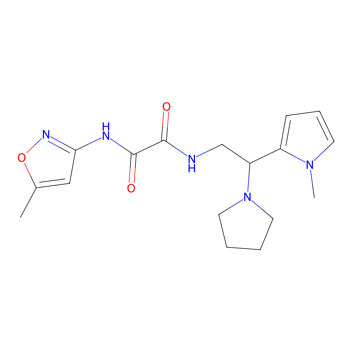 N1-(2-(1-methyl-1H-pyrrol-2-yl)-2-(pyrrolidin-1-yl)ethyl)-N2-(5-methylisoxazol-3-yl)oxalamide molecular structure, CAS 1049349-66-7