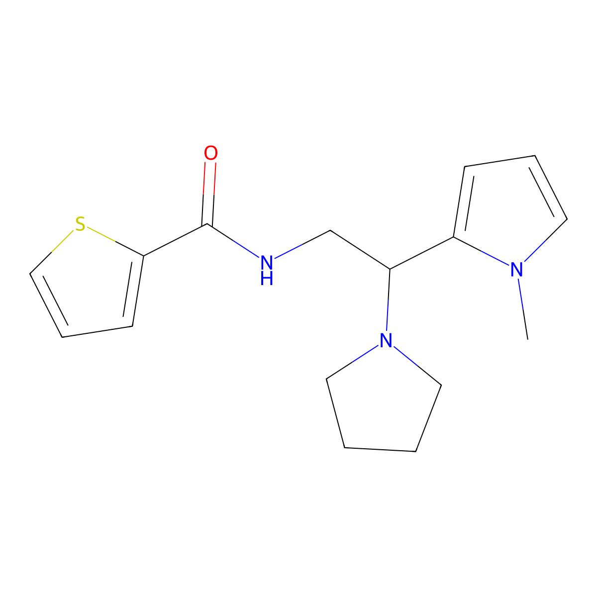 N-[2-(1-methyl-1H-pyrrol-2-yl)-2-(pyrrolidin-1-yl)ethyl]thiophene-2-carboxamide molecular structure, CAS 1049358-08-8