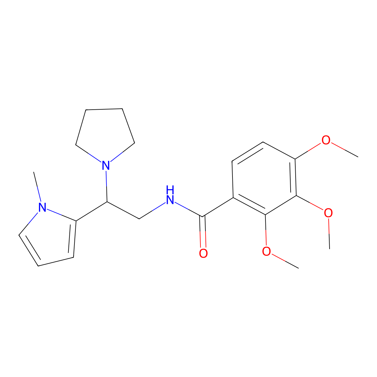 2,3,4-trimethoxy-N-[2-(1-methyl-1H-pyrrol-2-yl)-2-(pyrrolidin-1-yl)ethyl]benzamide molecular structure, CAS 1049358-16-8