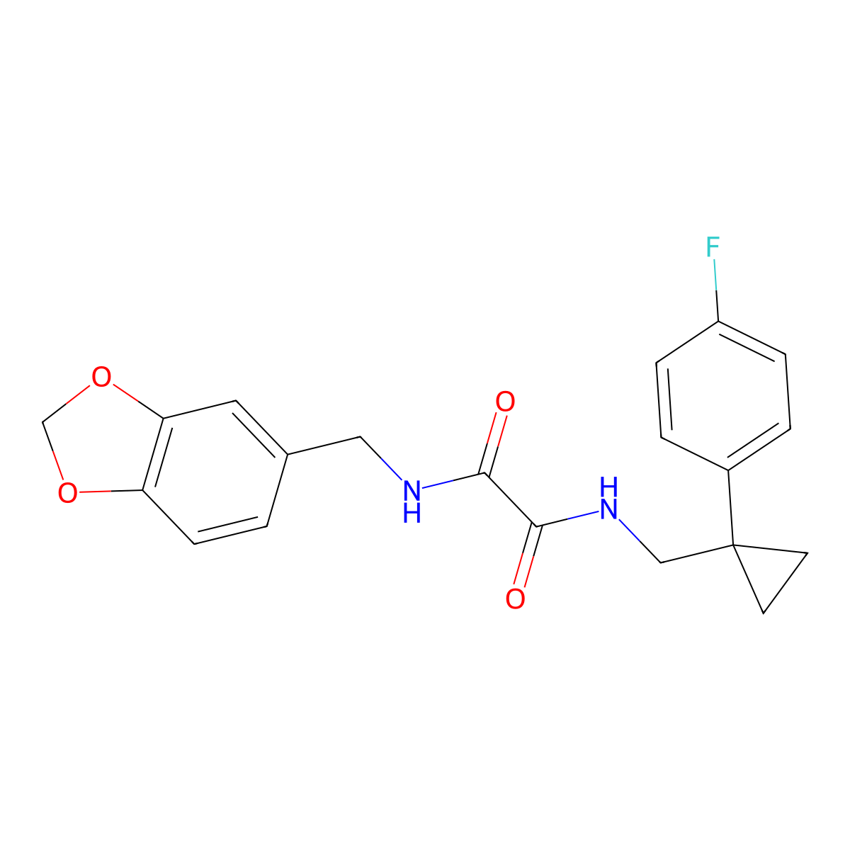 N'-[(2H-1,3-benzodioxol-5-yl)methyl]-N-{[1-(4-fluorophenyl)cyclopropyl]methyl}ethanediamide molecular structure, CAS 1049362-71-1