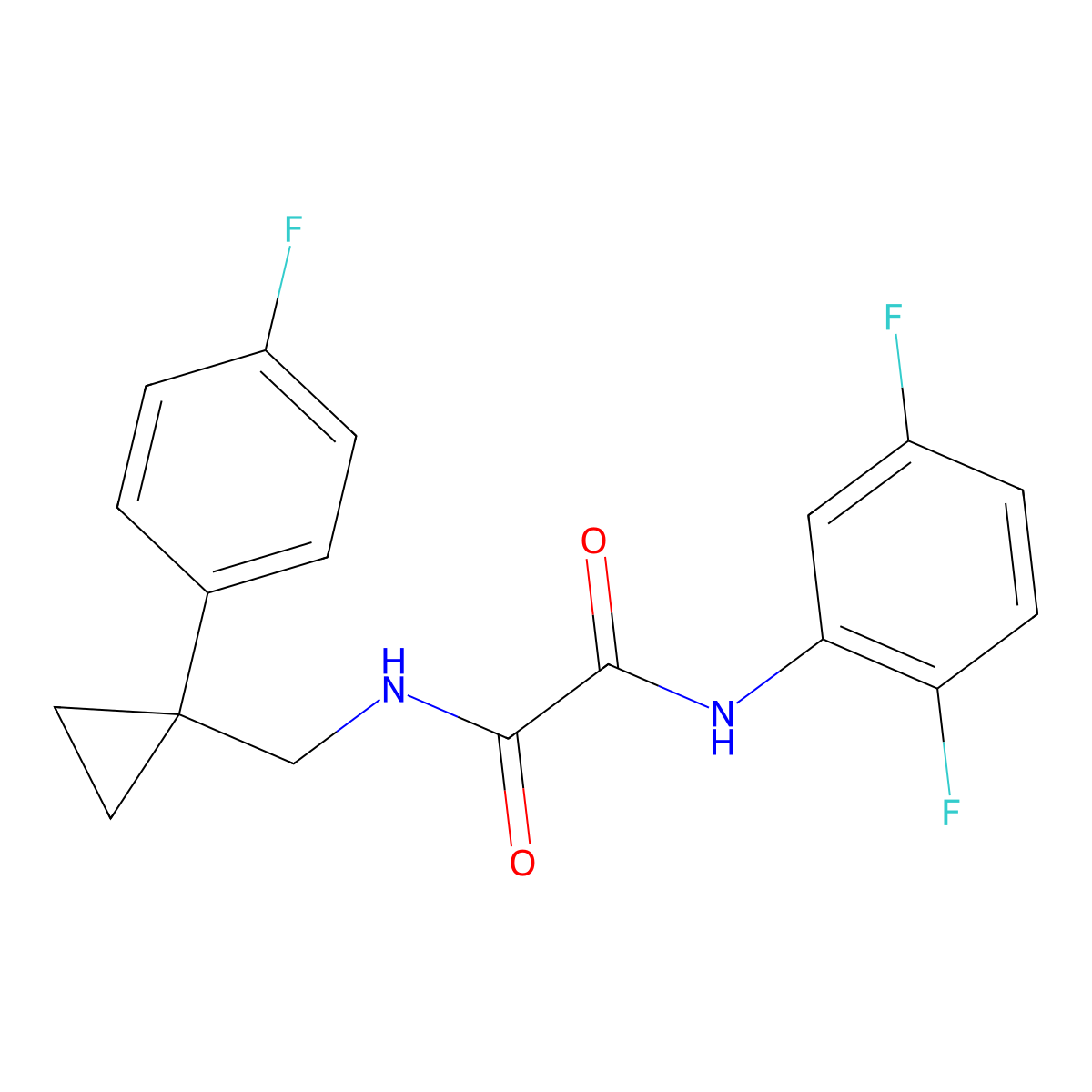N1-(2,5-difluorophenyl)-N2-((1-(4-fluorophenyl)cyclopropyl)methyl)oxalamide molecular structure, CAS 1049362-95-9