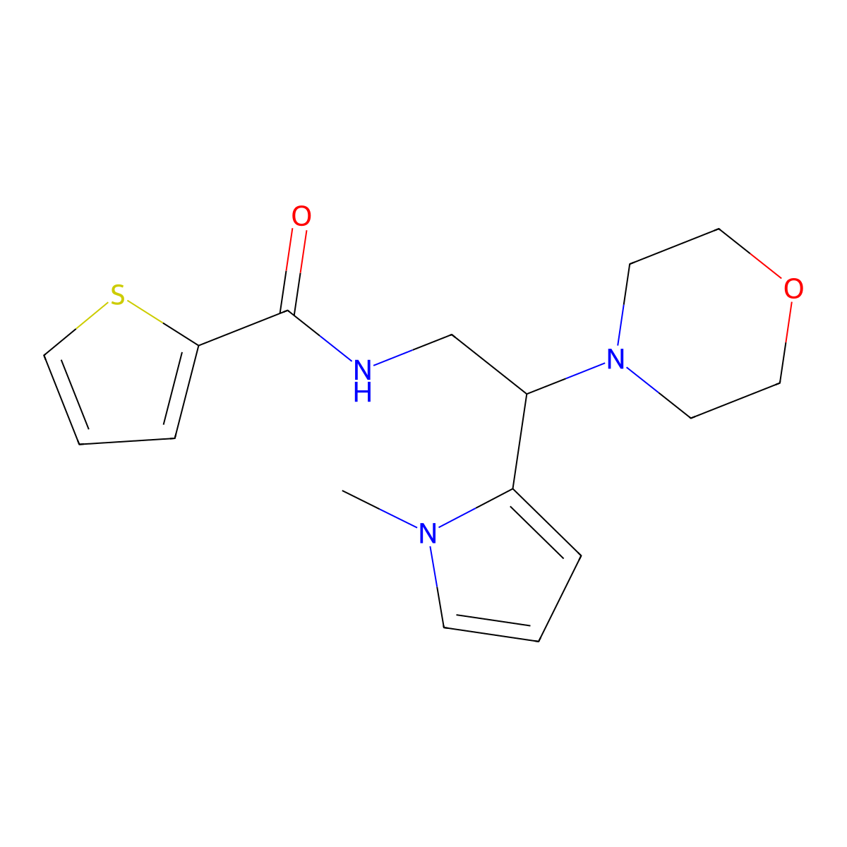 N-(2-(1-methyl-1H-pyrrol-2-yl)-2-morpholinoethyl)thiophene-2-carboxamide molecular structure, CAS 1049364-26-2