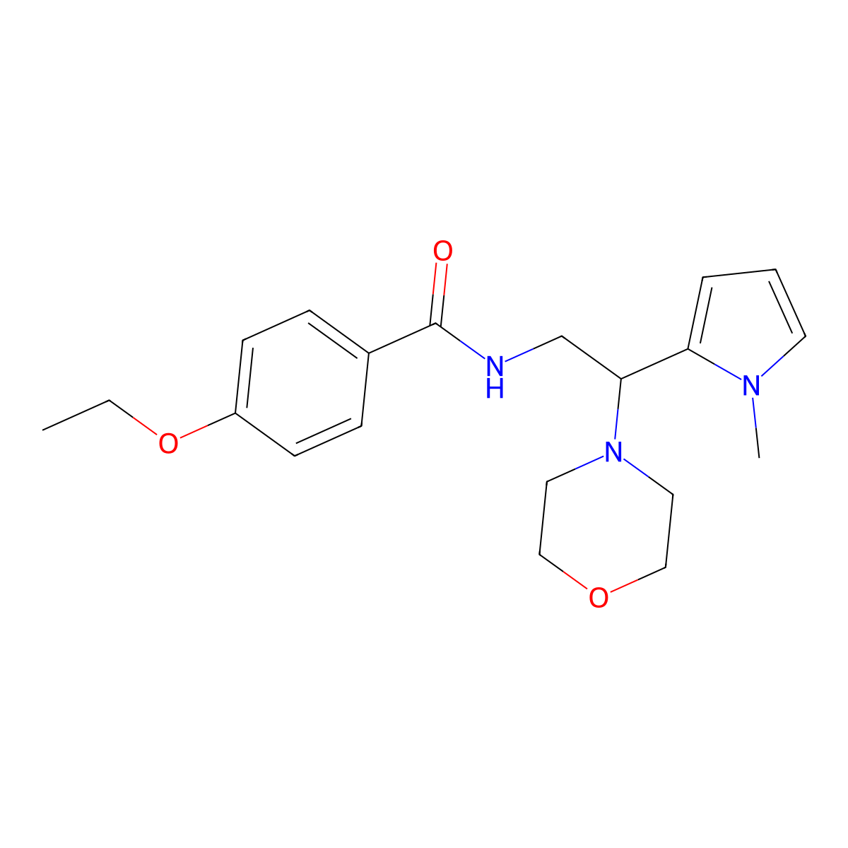 4-ethoxy-N-(2-(1-methyl-1H-pyrrol-2-yl)-2-morpholinoethyl)benzamide molecular structure, CAS 1049364-72-8